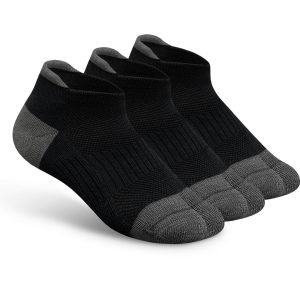 Bunion Relief. Padded Low Cut Socks - Black