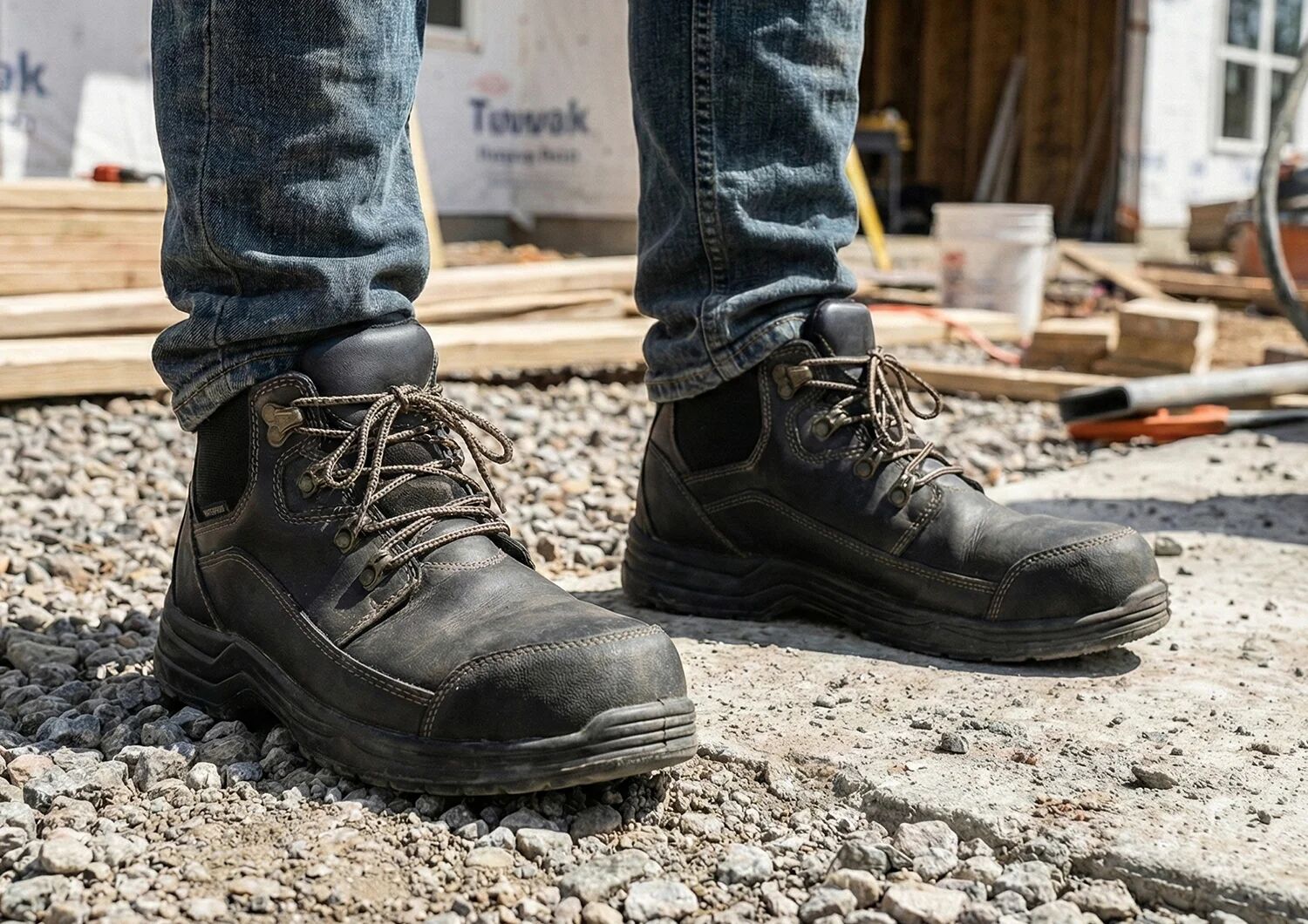 Graphite Hands-Free Work Boots - Black - Image 12