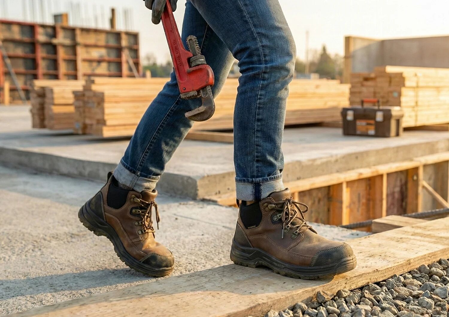 Quartz Hands-Free Work Boots - Brown - Image 12