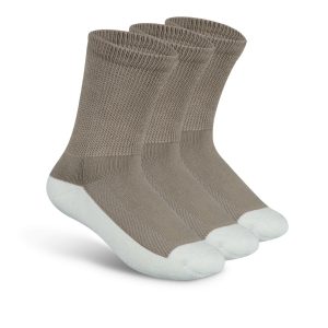 Padded Sole Diabetic Socks - Brown